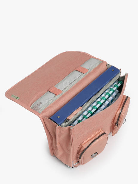 Boekentas 2 Compartimenten Cameleon Roze vintage color - VIC-CA35 ander zicht 3